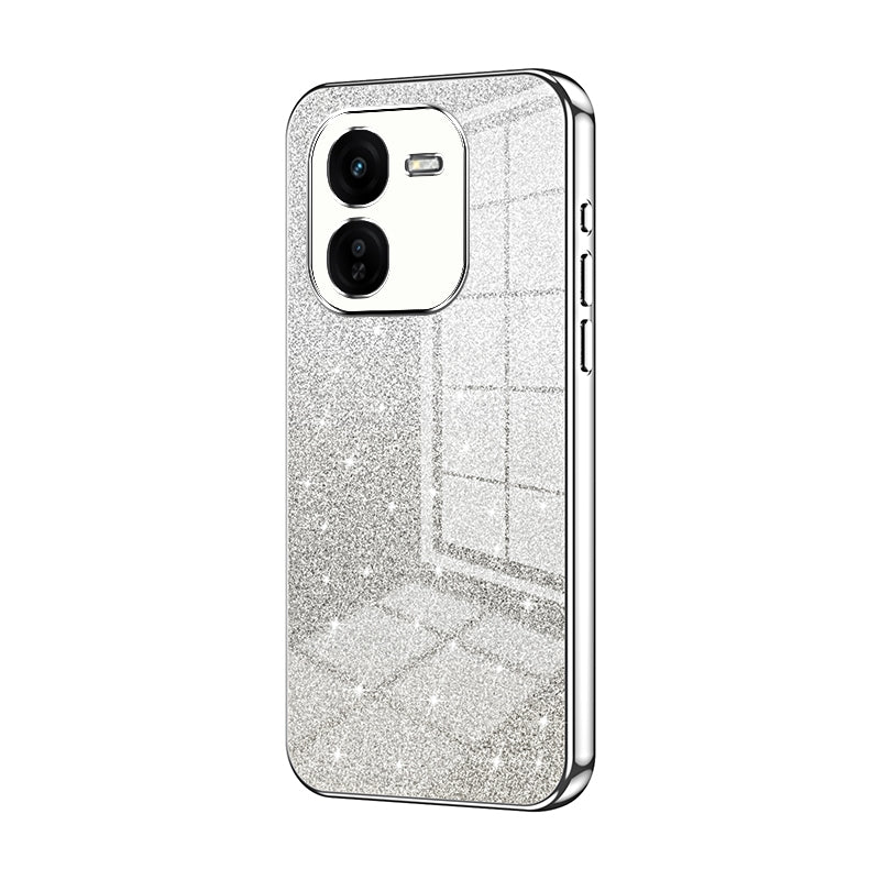 vivo iQOO Z9x Glitter Powder Electroplated Gradient Phone Case – Fashionable & Luxurious with Anti-Fingerprint Coating, Shock-Absorption, and Lens Protection