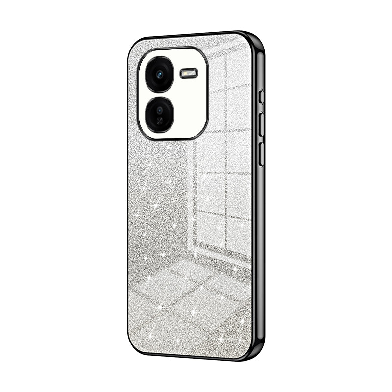 vivo iQOO Z9x Glitter Powder Electroplated Gradient Phone Case – Fashionable & Luxurious with Anti-Fingerprint Coating, Shock-Absorption, and Lens Protection