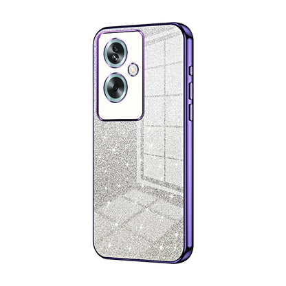 OPPO A2 Glitter Powder Electroplated Gradient Phone Case – Fashionable & Luxurious with Anti-Fingerprint Coating, Shock-Absorption, and Lens Protection