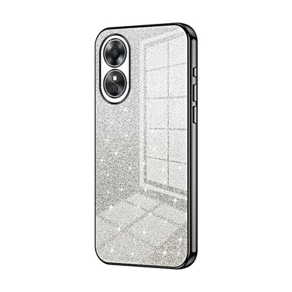 OPPO A17 Glitter Powder Electroplated Gradient Phone Case – Fashionable & Luxurious with Anti-Fingerprint Coating, Shock-Absorption, and Lens Protection