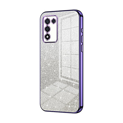 OPPO K10 Energy Glitter Powder Electroplated Gradient Phone Case – Fashionable & Luxurious with Anti-Fingerprint Coating, Shock-Absorption, and Lens Protection