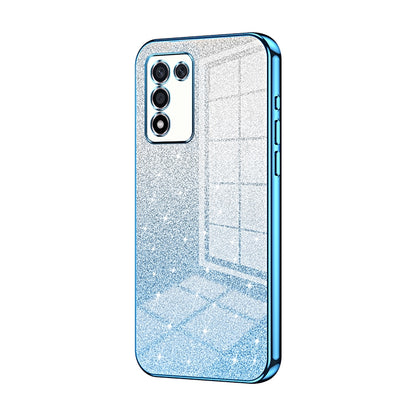 OPPO K10 Energy Glitter Powder Electroplated Gradient Phone Case – Fashionable & Luxurious with Anti-Fingerprint Coating, Shock-Absorption, and Lens Protection