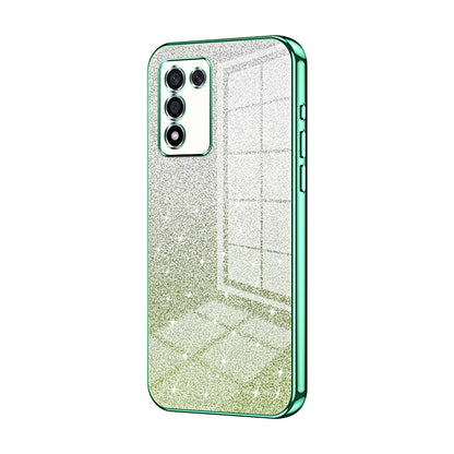 OPPO K10 Energy Glitter Powder Electroplated Gradient Phone Case – Fashionable & Luxurious with Anti-Fingerprint Coating, Shock-Absorption, and Lens Protection