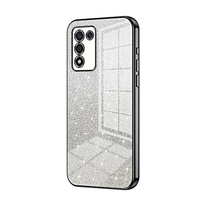 OPPO K10 Energy Glitter Powder Electroplated Gradient Phone Case – Fashionable & Luxurious with Anti-Fingerprint Coating, Shock-Absorption, and Lens Protection
