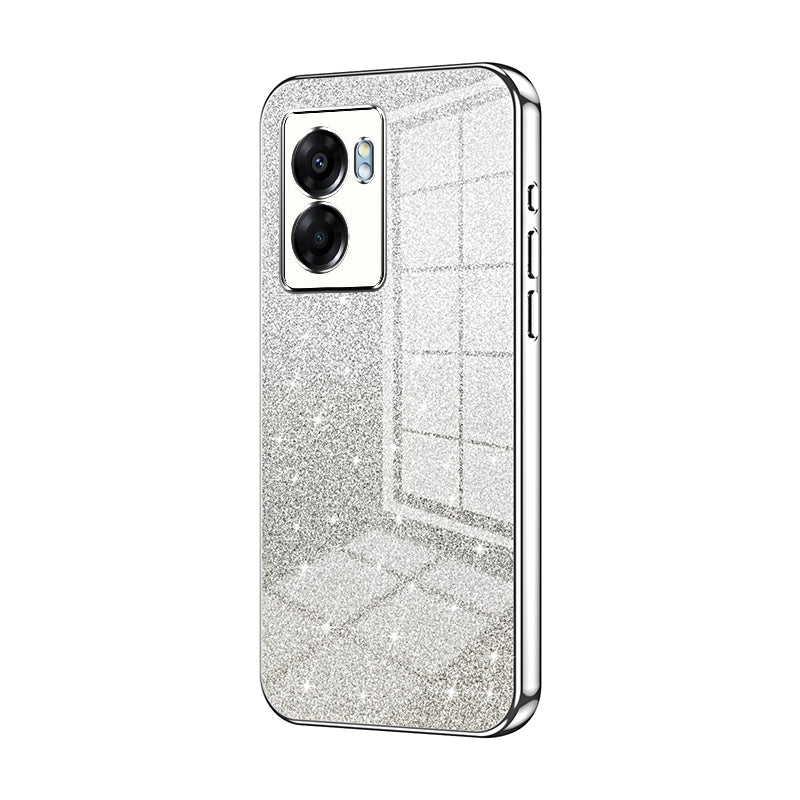OPPO A57 5G Glitter Powder Electroplated Gradient Phone Case – Fashionable & Luxurious with Anti-Fingerprint Coating, Shock-Absorption, and Lens Protection