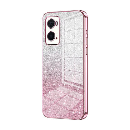 OPPO A36 Glitter Powder Electroplated Gradient Phone Case – Fashionable & Luxurious with Anti-Fingerprint Coating, Shock-Absorption, and Lens Protection