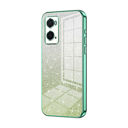 OPPO A36 Glitter Powder Electroplated Gradient Phone Case – Fashionable & Luxurious with Anti-Fingerprint Coating, Shock-Absorption, and Lens Protection