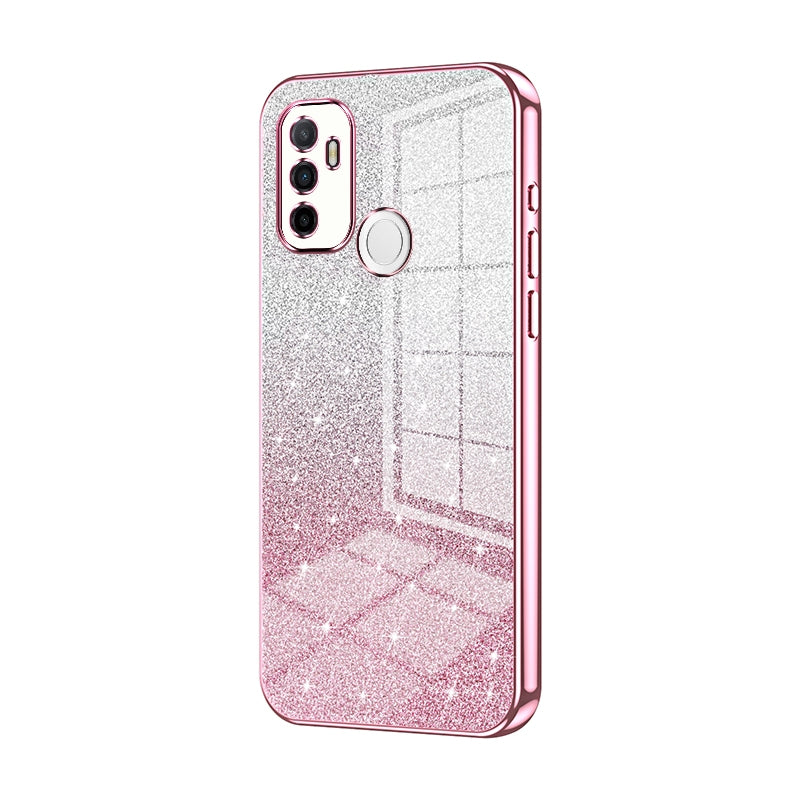 OPPO A11s Glitter Powder Electroplated Gradient Phone Case – Fashionable & Luxurious with Anti-Fingerprint Coating, Shock-Absorption, and Lens Protection