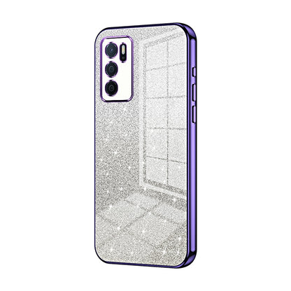 OPPO A54s Glitter Powder Electroplated Gradient Phone Case – Fashionable & Luxurious with Anti-Fingerprint Coating, Shock-Absorption, and Lens Protection