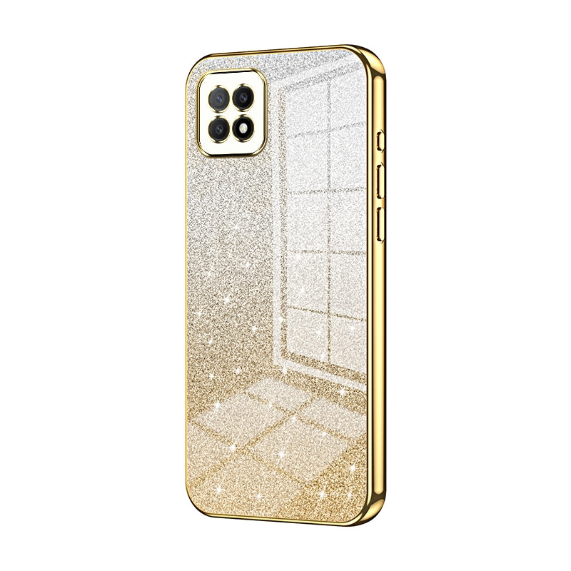 OPPO A72 5G Glitter Powder Electroplated Gradient Phone Case – Fashionable & Luxurious with Anti-Fingerprint Coating, Shock-Absorption, and Lens Protection