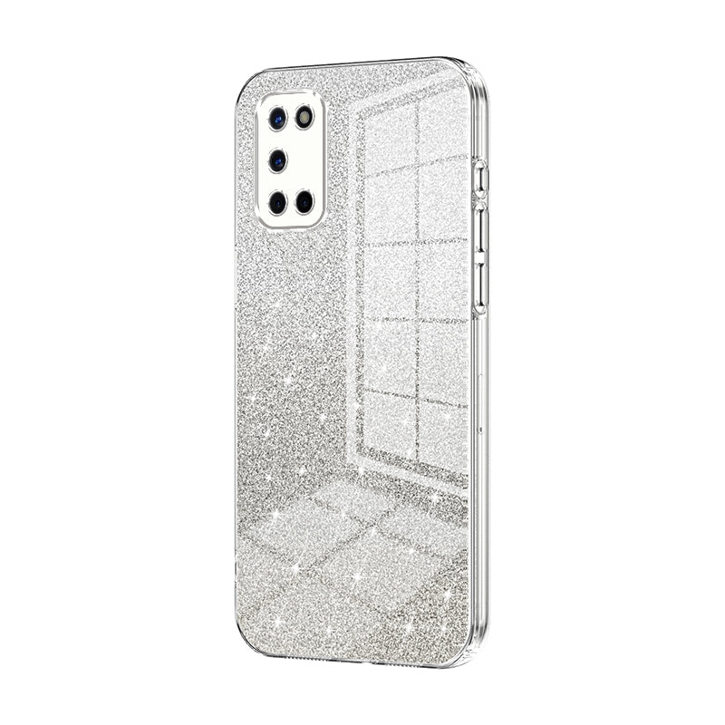 OPPO A52 Glitter Powder Electroplated Gradient Phone Case – Fashionable & Luxurious with Anti-Fingerprint Coating, Shock-Absorption, and Lens Protection