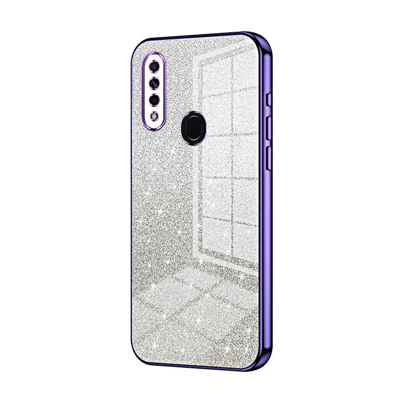 OPPO A31 2020 Glitter Powder Electroplated Gradient Phone Case – Fashionable & Luxurious with Anti-Fingerprint Coating, Shock-Absorption, and Lens Protection