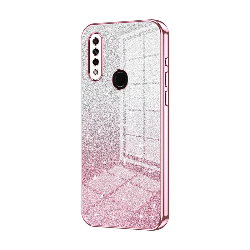 OPPO A31 2020 Glitter Powder Electroplated Gradient Phone Case – Fashionable & Luxurious with Anti-Fingerprint Coating, Shock-Absorption, and Lens Protection