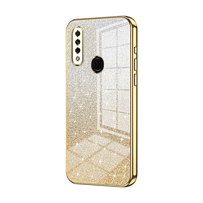 OPPO A31 2020 Glitter Powder Electroplated Gradient Phone Case – Fashionable & Luxurious with Anti-Fingerprint Coating, Shock-Absorption, and Lens Protection