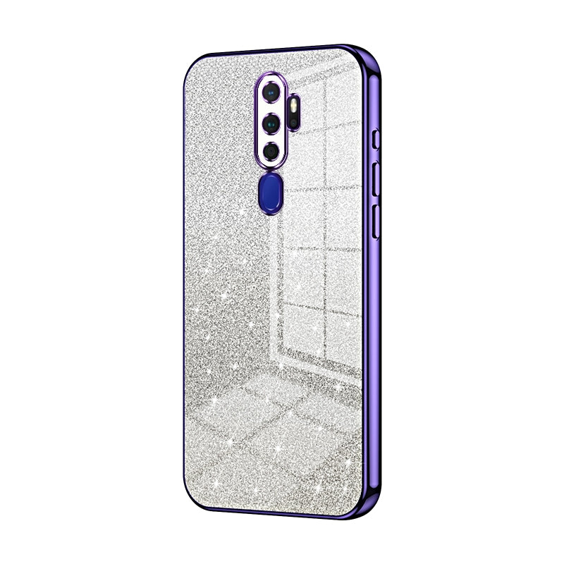 OPPO A11x Glitter Powder Electroplated Gradient Phone Case – Fashionable & Luxurious with Anti-Fingerprint Coating, Shock-Absorption, and Lens Protection
