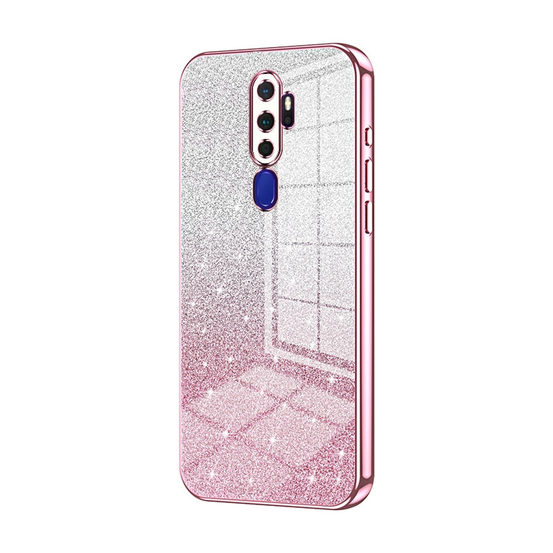 OPPO A11x Glitter Powder Electroplated Gradient Phone Case – Fashionable & Luxurious with Anti-Fingerprint Coating, Shock-Absorption, and Lens Protection