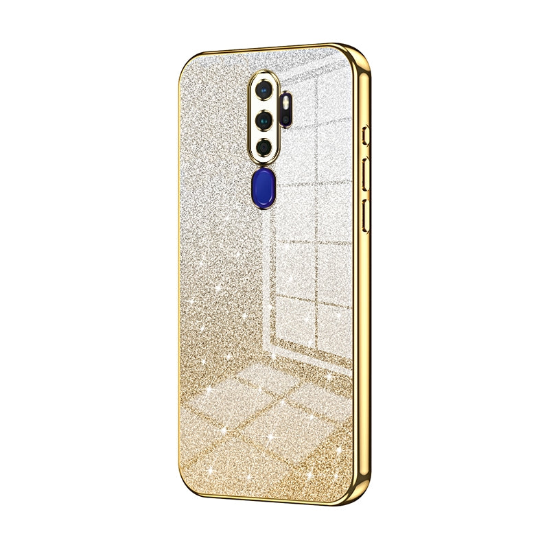 OPPO A11x Glitter Powder Electroplated Gradient Phone Case – Fashionable & Luxurious with Anti-Fingerprint Coating, Shock-Absorption, and Lens Protection