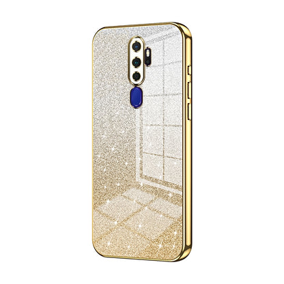 OPPO A11x Glitter Powder Electroplated Gradient Phone Case – Fashionable & Luxurious with Anti-Fingerprint Coating, Shock-Absorption, and Lens Protection