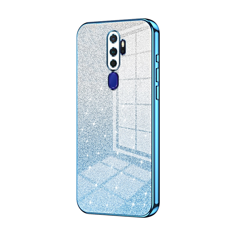 OPPO A11x Glitter Powder Electroplated Gradient Phone Case – Fashionable & Luxurious with Anti-Fingerprint Coating, Shock-Absorption, and Lens Protection