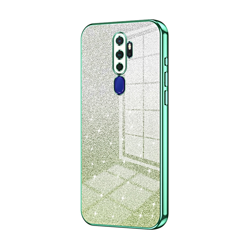 OPPO A11x Glitter Powder Electroplated Gradient Phone Case – Fashionable & Luxurious with Anti-Fingerprint Coating, Shock-Absorption, and Lens Protection