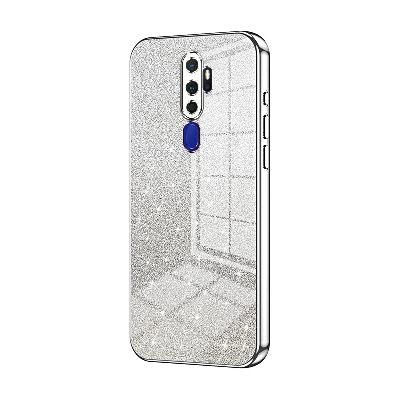OPPO A11x Glitter Powder Electroplated Gradient Phone Case – Fashionable & Luxurious with Anti-Fingerprint Coating, Shock-Absorption, and Lens Protection