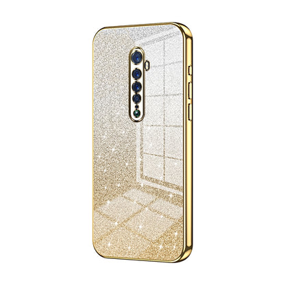 OPPO Reno2 Glitter Powder Electroplated Gradient Phone Case – Fashionable & Luxurious with Anti-Fingerprint Coating, Shock-Absorption, and Lens Protection