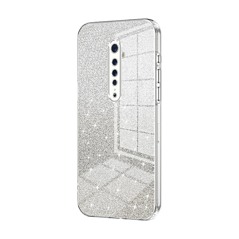 OPPO Reno2 Glitter Powder Electroplated Gradient Phone Case – Fashionable & Luxurious with Anti-Fingerprint Coating, Shock-Absorption, and Lens Protection