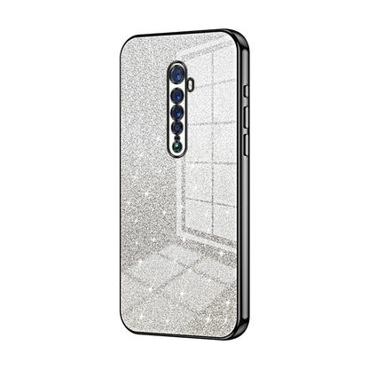 OPPO Reno2 Glitter Powder Electroplated Gradient Phone Case – Fashionable & Luxurious with Anti-Fingerprint Coating, Shock-Absorption, and Lens Protection