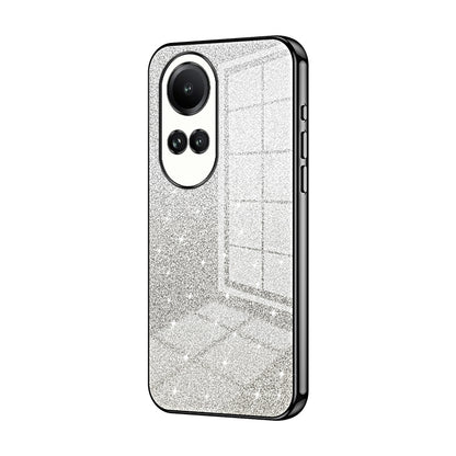 Reno10 Pro 5G Global Glitter Powder Electroplated Gradient Phone Case – Fashionable & Luxurious with Anti-Fingerprint Coating, Shock-Absorption, and Lens Protection