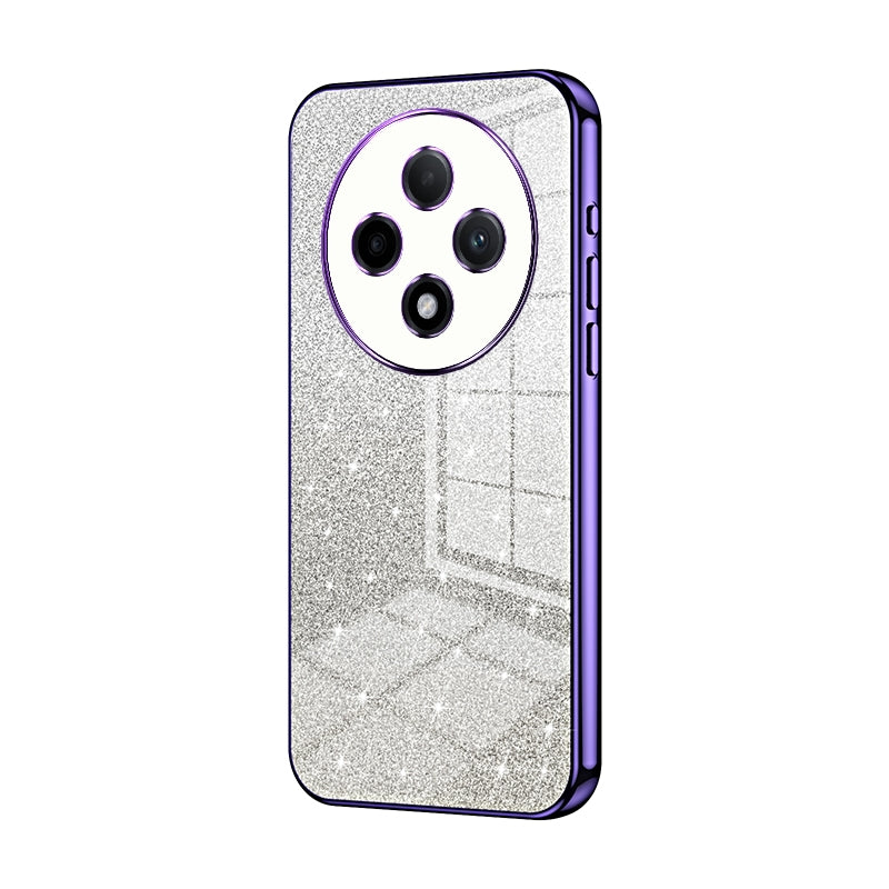 OPPO A3 Pro Glitter Powder Electroplated Gradient Phone Case – Fashionable & Luxurious with Anti-Fingerprint Coating, Shock-Absorption, and Lens Protection
