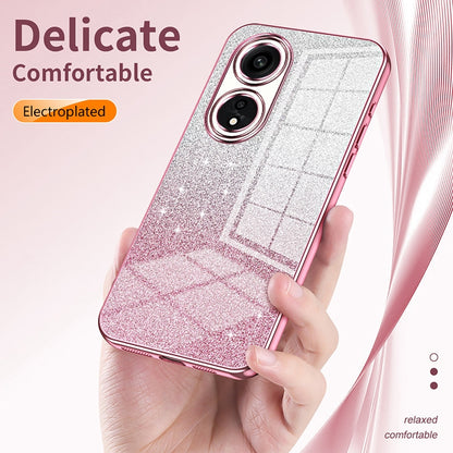OPPO A54s Glitter Powder Electroplated Gradient Phone Case – Fashionable & Luxurious with Anti-Fingerprint Coating, Shock-Absorption, and Lens Protection
