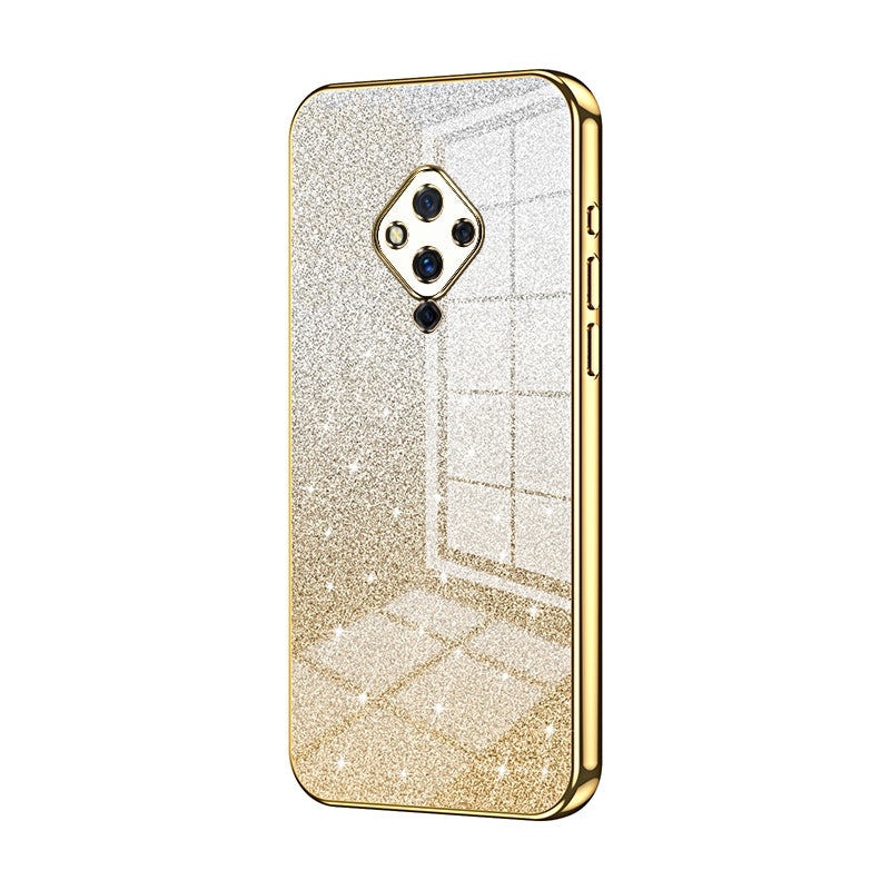 vivo S5 Glitter Powder Electroplated Gradient Phone Case – Fashionable & Luxurious with Anti-Fingerprint Coating, Shock-Absorption, and Lens Protection