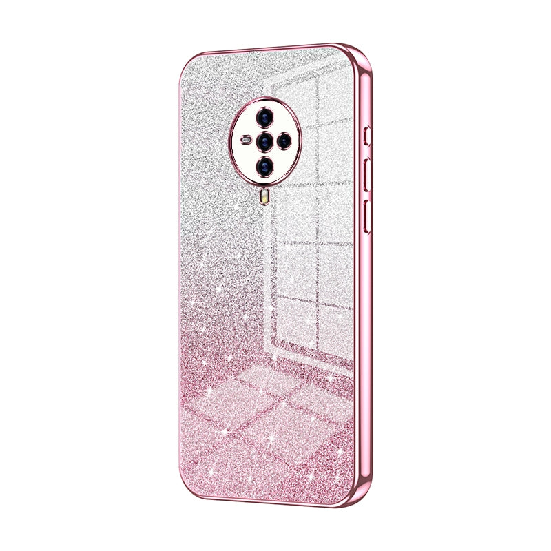 vivo S6 Glitter Powder Electroplated Gradient Phone Case – Fashionable & Luxurious with Anti-Fingerprint Coating, Shock-Absorption, and Lens Protection