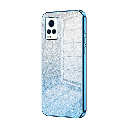 vivo S7 Glitter Powder Electroplated Gradient Phone Case – Fashionable & Luxurious with Anti-Fingerprint Coating, Shock-Absorption, and Lens Protection