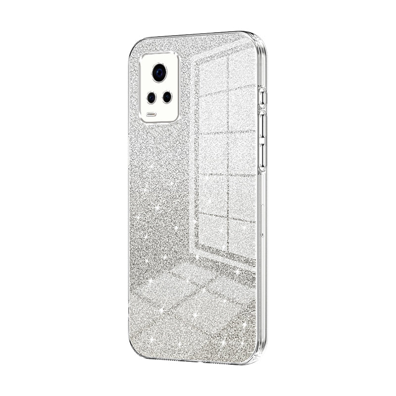 vivo V20 Pro Glitter Powder Electroplated Gradient Phone Case – Fashionable & Luxurious with Anti-Fingerprint Coating, Shock-Absorption, and Lens Protection