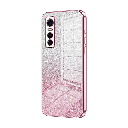 vivo S7e Glitter Powder Electroplated Gradient Phone Case – Fashionable & Luxurious with Anti-Fingerprint Coating, Shock-Absorption, and Lens Protection