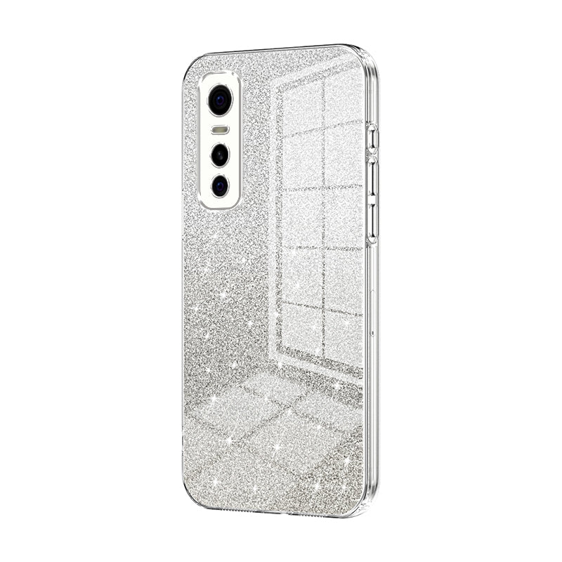 vivo S7e Glitter Powder Electroplated Gradient Phone Case – Fashionable & Luxurious with Anti-Fingerprint Coating, Shock-Absorption, and Lens Protection