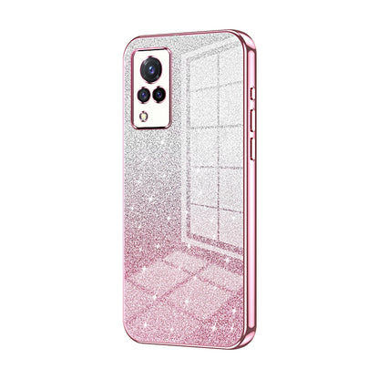 vivo S9 Glitter Powder Electroplated Gradient Phone Case – Fashionable & Luxurious with Anti-Fingerprint Coating, Shock-Absorption, and Lens Protection