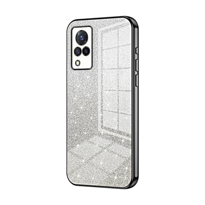 vivo S9 Glitter Powder Electroplated Gradient Phone Case – Fashionable & Luxurious with Anti-Fingerprint Coating, Shock-Absorption, and Lens Protection