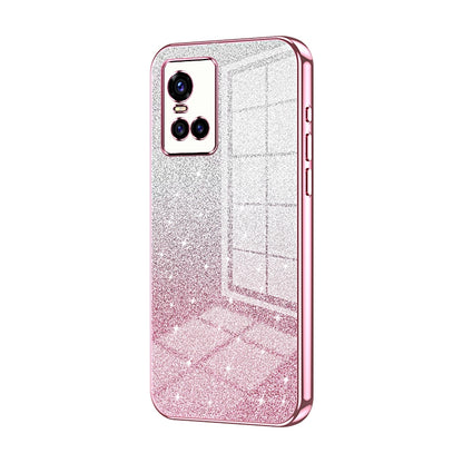 vivo S10 Pro Glitter Powder Electroplated Gradient Phone Case – Fashionable & Luxurious with Anti-Fingerprint Coating, Shock-Absorption, and Lens Protection