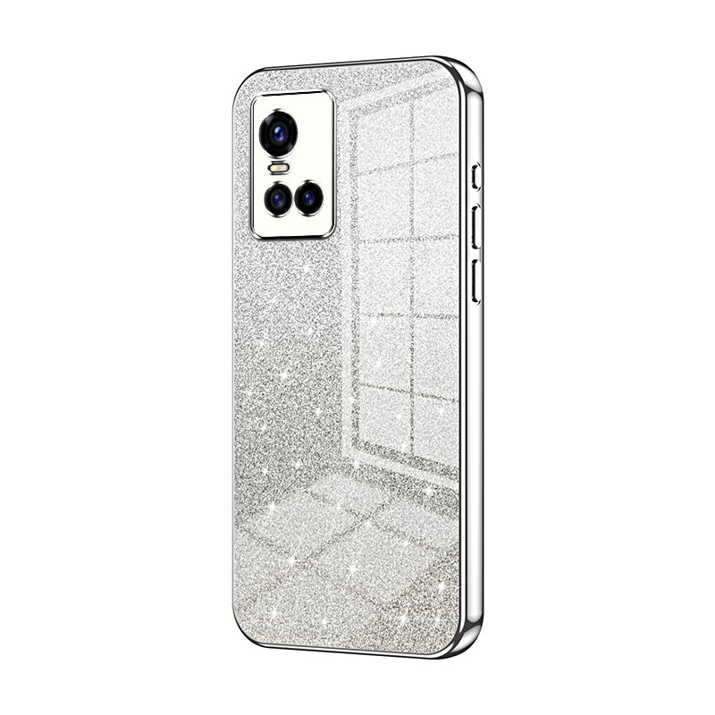 vivo S10 Glitter Powder Electroplated Gradient Phone Case – Fashionable & Luxurious with Anti-Fingerprint Coating, Shock-Absorption, and Lens Protection