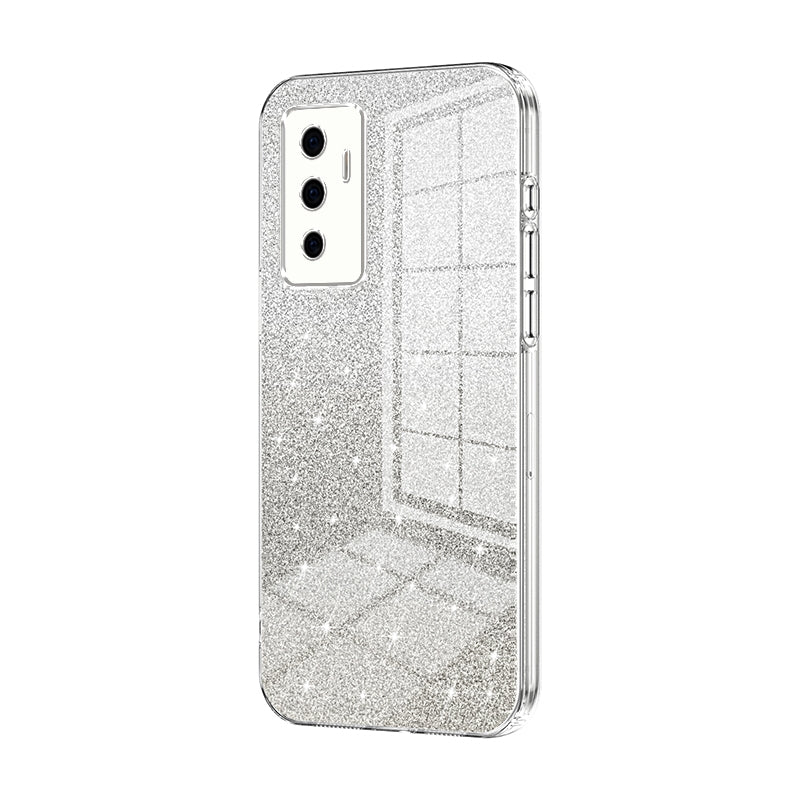 vivo V23e 5G Glitter Powder Electroplated Gradient Phone Case – Fashionable & Luxurious with Anti-Fingerprint Coating, Shock-Absorption, and Lens Protection