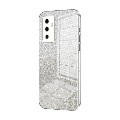 vivo V23e 5G Glitter Powder Electroplated Gradient Phone Case – Fashionable & Luxurious with Anti-Fingerprint Coating, Shock-Absorption, and Lens Protection