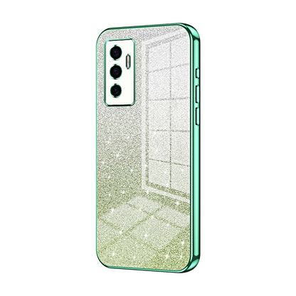 vivo S10e Glitter Powder Electroplated Gradient Phone Case – Fashionable & Luxurious with Anti-Fingerprint Coating, Shock-Absorption, and Lens Protection