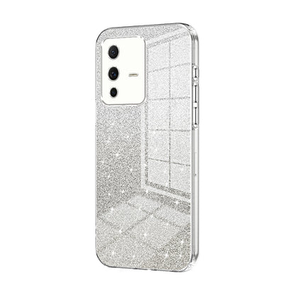 vivo S12 Glitter Powder Electroplated Gradient Phone Case – Fashionable & Luxurious with Anti-Fingerprint Coating, Shock-Absorption, and Lens Protection