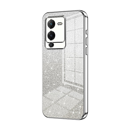 vivo S15 Glitter Powder Electroplated Gradient Phone Case – Fashionable & Luxurious with Anti-Fingerprint Coating, Shock-Absorption, and Lens Protection