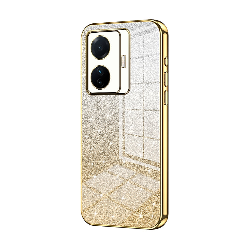 vivo T1 Pro Glitter Powder Electroplated Gradient Phone Case – Fashionable & Luxurious with Anti-Fingerprint Coating, Shock-Absorption, and Lens Protection