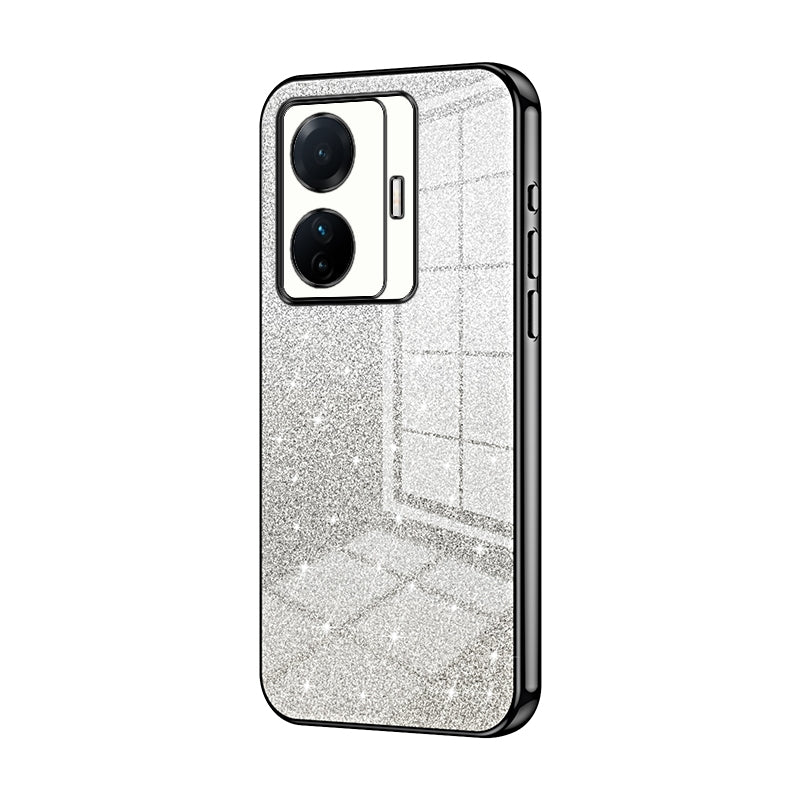 vivo T1 Pro Glitter Powder Electroplated Gradient Phone Case – Fashionable & Luxurious with Anti-Fingerprint Coating, Shock-Absorption, and Lens Protection