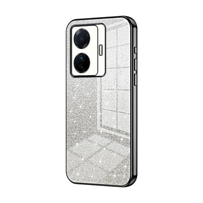vivo T1 Pro Glitter Powder Electroplated Gradient Phone Case – Fashionable & Luxurious with Anti-Fingerprint Coating, Shock-Absorption, and Lens Protection