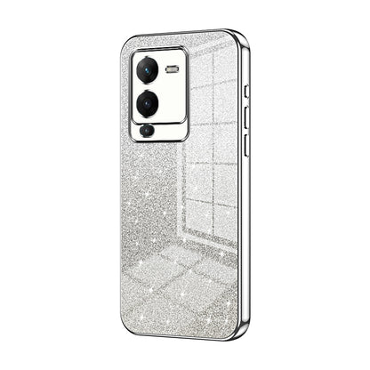 vivo V25 Pro Glitter Powder Electroplated Gradient Phone Case – Fashionable & Luxurious with Anti-Fingerprint Coating, Shock-Absorption, and Lens Protection